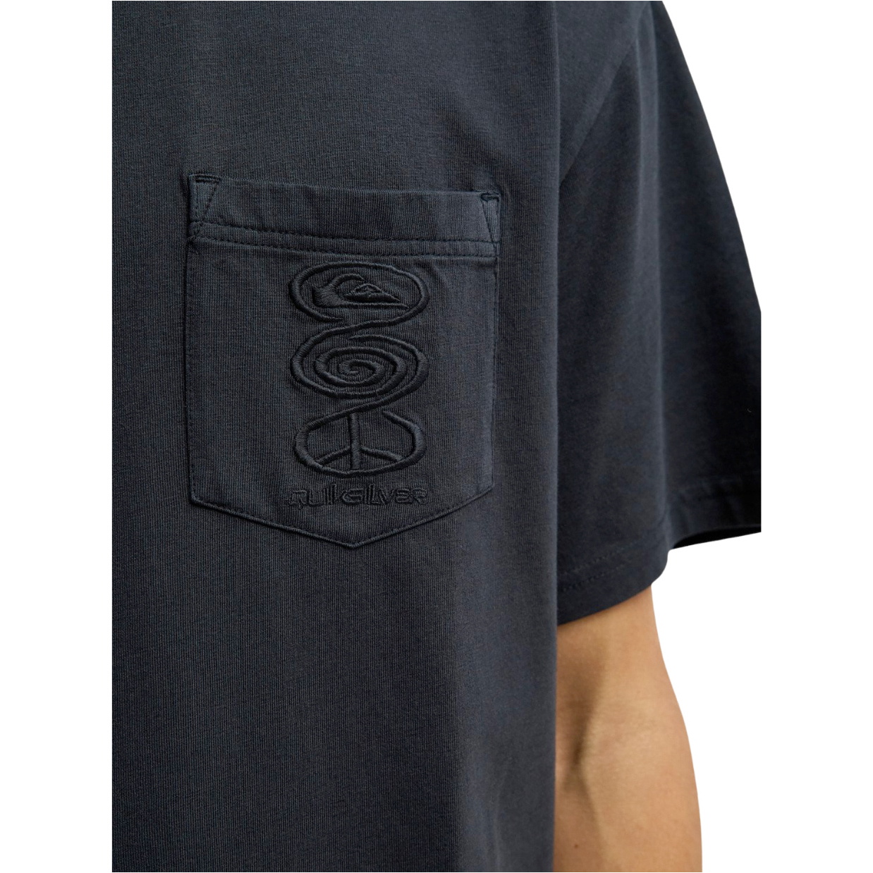 2026 Quiksilver Mens Oxni Washed T-Shirt EQYKT04413 - Black